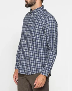 CARRERA - CAMICIA FANTASIA IN FLANELLA LEGGERA CON PREGIATO FILATO MELANGE