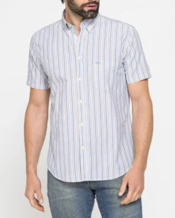 CARRERA - Camicia manica corta botton down con taschino