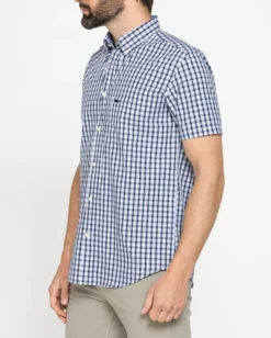CARRERA - Camicia manica corta botton down con taschino