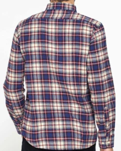 CARRERA - CAMICIA SCOZZESE IN FLANELLA LEGGERA CON PREGIATO FILATO MELANGE