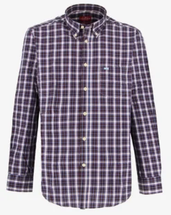 CARRERA - CAMICIA UOMO FANTASIA SCOZZESE TINTO FILO CON COLLO BUTTON-DOWN