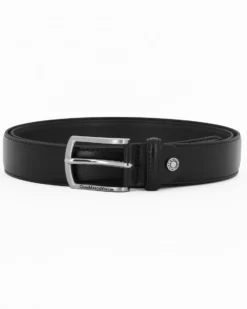 CARRERA - Cinta da uomo nero in VERA PELLE