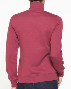CARRERA - FELPA BORDEAUX FULL ZIP COLLO ALTO IN TESSUTO FELPATO