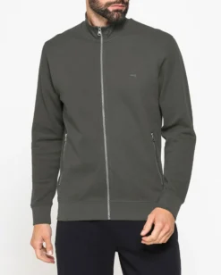 CARRERA - FELPA FULL ZIP GRIGIO IN PIQUET DA UOMO