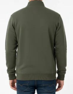 CARRERA - FELPA FULL ZIP VERDE MILITARE DA UOMO