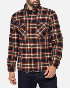 CARRERA - GIACCA CAMICIA SCOZZESE IN FLANELLA CON INTERNO IN FINTO AGNELLINO "SHERPA"