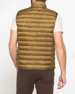 CARRERA - Gilet 100 grammi in tessuto ripstop marrone chiaro da uomo