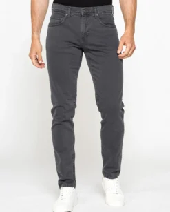 CARRERA - PANTALONE ANTRACITE DA UOMO IN BULL DENIM SLIM FIT CON TINUTRA OLD