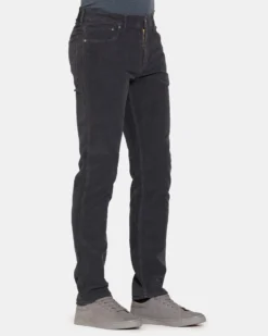 CARRERA - PANTALONE ANTRACITE 5TASCHE IN VELLUTO 1000 RIGHE STRETCH