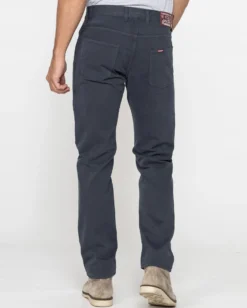 CARRERA - PANTALONE ANTRACITE 5 TASCHE  SMERIGLIATO IN PESANTE GABARDINA DI COTONE