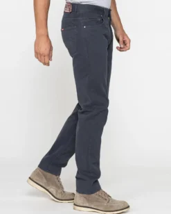 CARRERA - PANTALONE ANTRACITE 5 TASCHE  SMERIGLIATO IN PESANTE GABARDINA DI COTONE