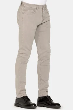 CARRERA - PANTALONE BEIGE DA UOMO IN BULL DENIM SLIM FIT CON TINUTRA OLD