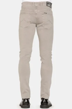 CARRERA - PANTALONE BEIGE DA UOMO IN BULL DENIM SLIM FIT CON TINUTRA OLD