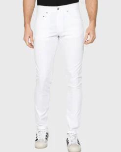 CARRERA - Pantalone da uomo slim fit bianco in cotone elasticizzato