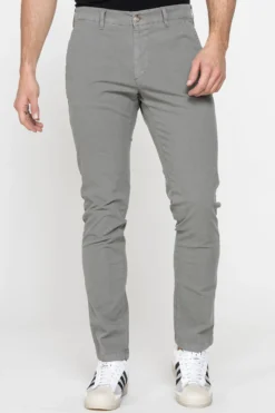CARRERA - PANTALONE GRIGIO COTONE TASCA AMERICA SLIM FIT