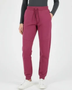 CARRERA - Pantalone in tessuto felpato bordeaux da donna