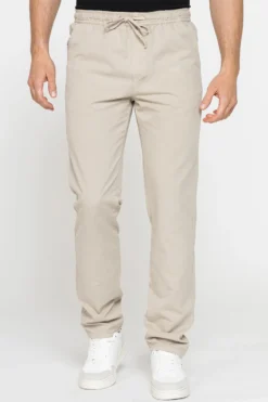 CARRERA - PANTALONE JOGGER BEIGE DA UOMO CON TASCA AMERICA ELASTICIZZATO