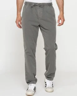 CARRERA - PANTALONE JOGGER GRIGIO CHIARO DA UOMO CON TASCA AMERICA ELASTICIZZATO