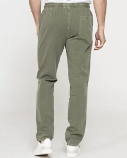 CARRERA - PANTALONE JOGGER VERDE MILITARE DA UOMO CON TASCA AMERICA ELASTICIZZATO