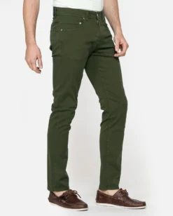 CARRERA - PANTALONE VERDE 5 TASCHE COTONE ELASTICIZZATO SLIM FIT