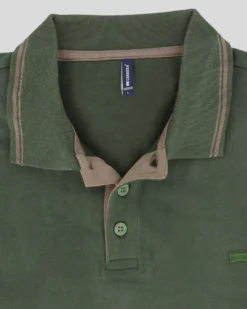 CARRERA - POLO DA UOMO IN JERSEY INTERLOCK VERDE