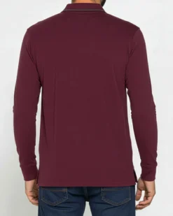 CARRERA - POLO DA UOMO IN JERSEY INTERLOCK PRUGNA