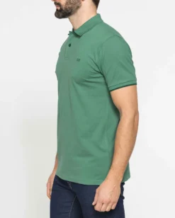 CARRERA - Polo manica corta in piquet elasticizzato verde salvia