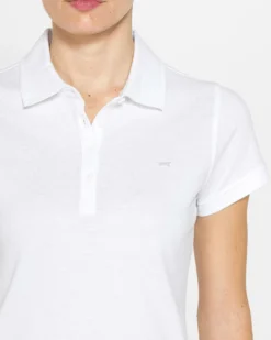 CARRERA - Polo manica corta in tessuto piquet bianco da donna