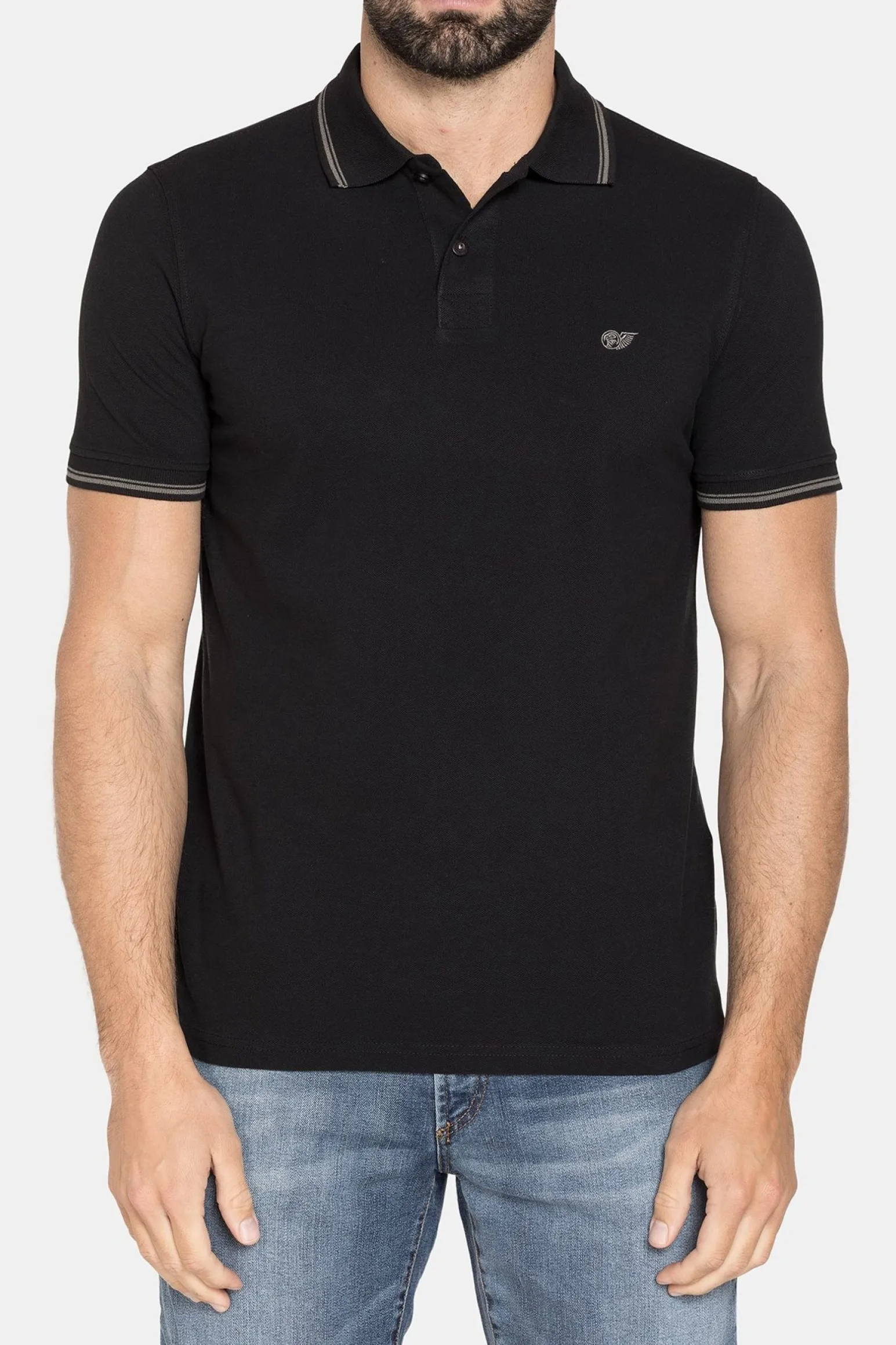 CARRERA - POLO PIQUET MANICA CORTA BASIC CON BORDINO A CONTRASTO