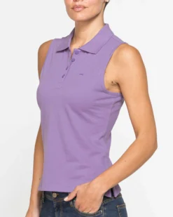 CARRERA - Polo smanicata viola da donna