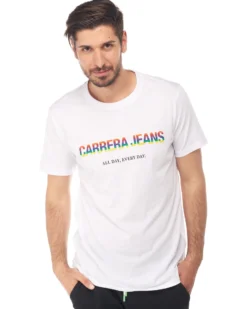 CARRERA - TSHIRT BIANCA UOMO MANICA CORTA JERSEY