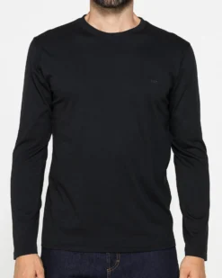 CARRERA - T-SHIRT NERA GIROCOLLO MANICA LUNGA DA UOMO