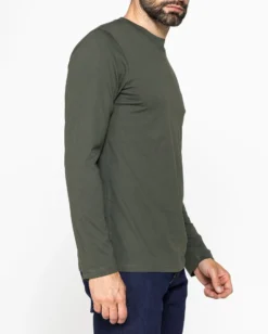 CARRERA - T-SHIRT VERDE GIROCOLLO MANICA LUNGA DA UOMO