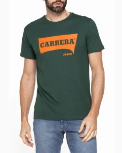 CARRERA - TSHIRT VERDE SCURO DA UOMO MANICA CORTA