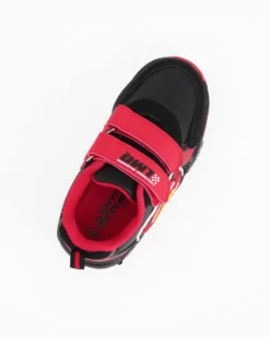 CARS  - Sneakers rossa e nera da bambino con luci e strappi