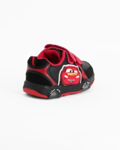 CARS  - Sneakers rossa e nera da bambino con luci e strappi