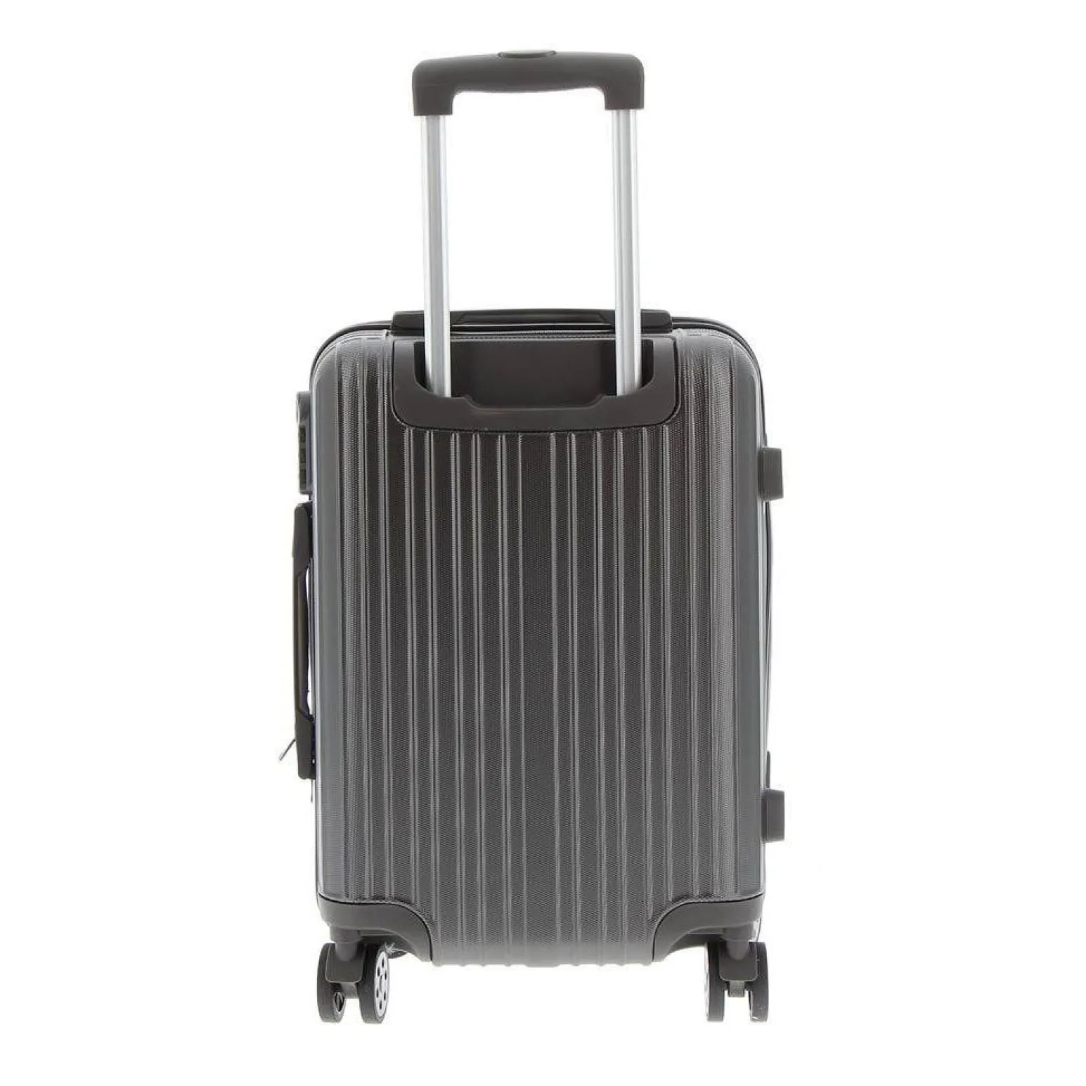 CHARRO- Trolley in ABS a righe verticali con 4 ruote doppie e angoli effetto lucido