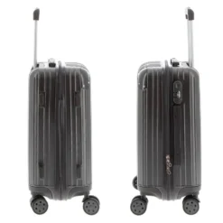 CHARRO- Trolley in ABS a righe verticali con 4 ruote doppie e angoli effetto lucido