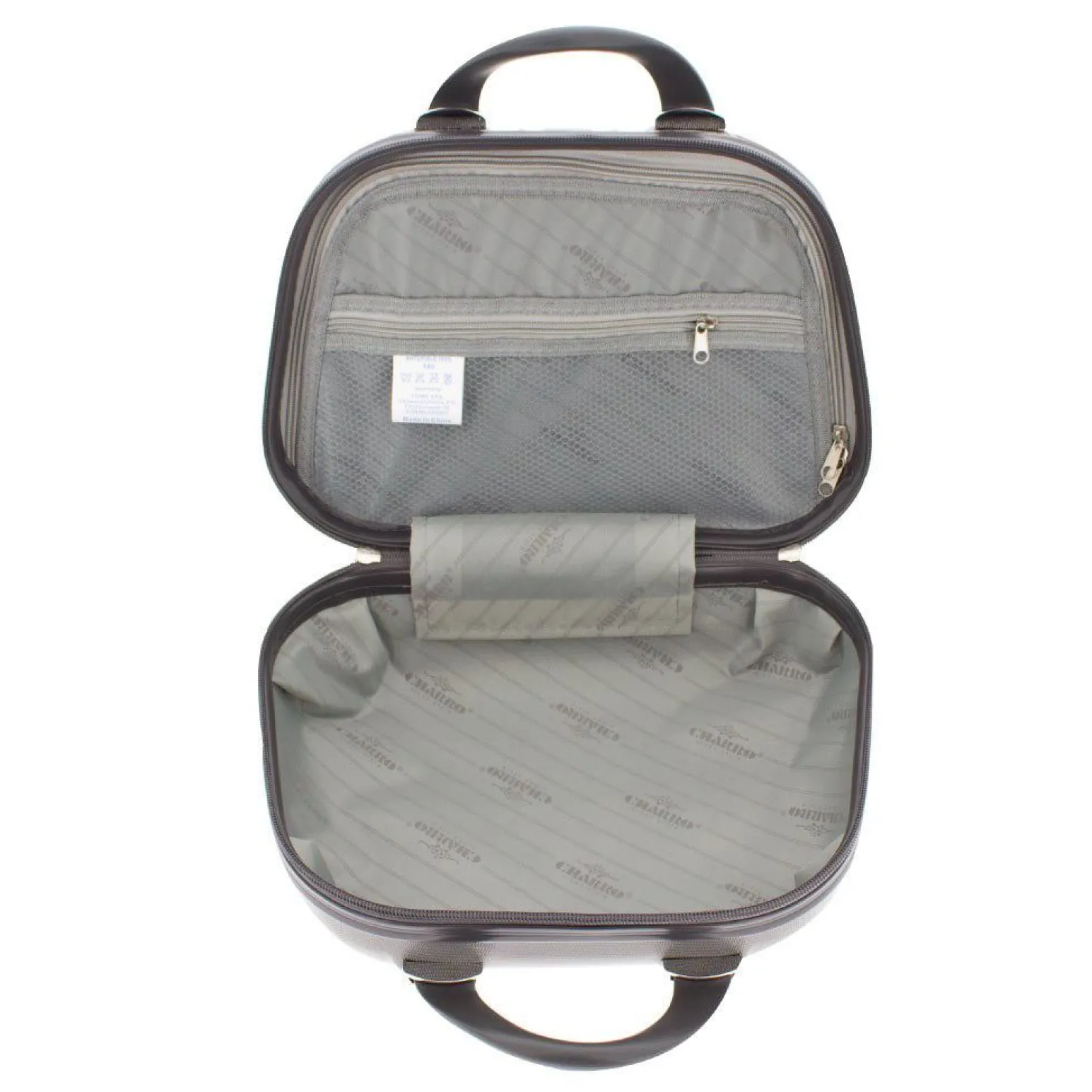 CHARRO- Trolley in ABS a righe verticali con 4 ruote doppie e angoli effetto lucido