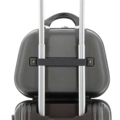 CHARRO- Trolley in ABS a righe verticali con 4 ruote doppie e angoli effetto lucido