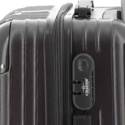 CHARRO- Trolley in ABS a righe verticali con 4 ruote doppie e angoli effetto lucido