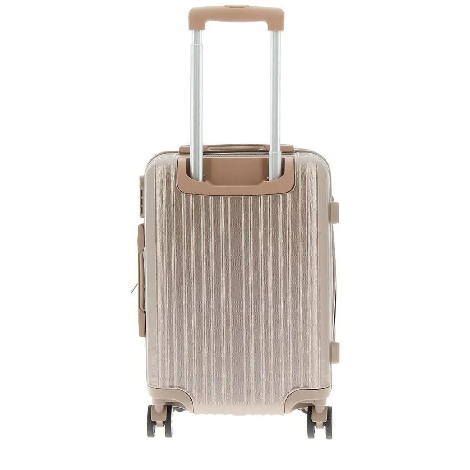 CHARRO- Trolley in ABS a righe verticali con 4 ruote doppie e angoli effetto lucido