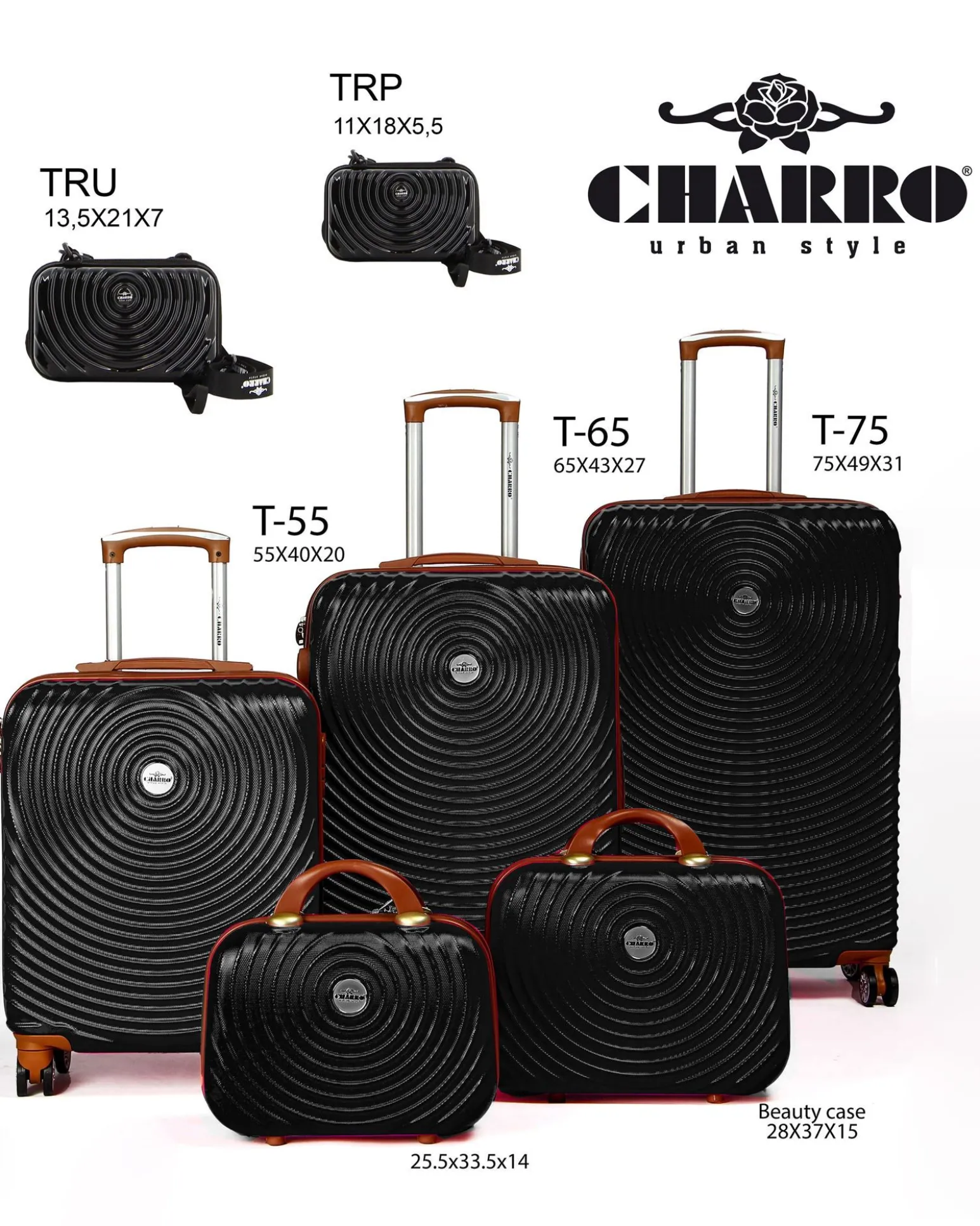 CHARRO - TROLLEY IN ABS E 4 RUOTE DOPPIE