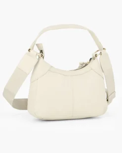 CHESTER POLO ACADEMY - Minibag avorio in VERA PELLE con tracolla nastro loggata