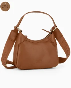 CHESTER POLO ACADEMY - Minibag cuoio in VERA PELLE con tracolla nastro loggata