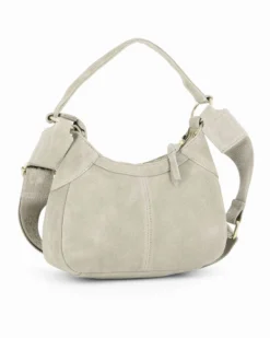 CHESTER POLO ACADEMY - Minibag latte scamosciata in VERA PELLE con tracolla nastro loggata