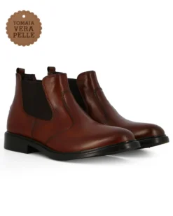 CLASS MAN - Beatles marrone in VERA PELLE