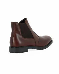 CLASS MAN - Beatles marrone in VERA PELLE con zip laterale