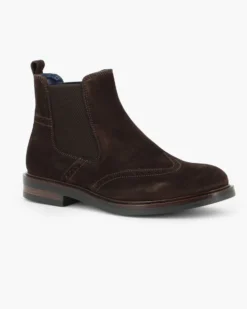 CLASS MAN - Beatles marrone scamosciato in VERA PELLE