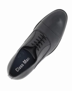 CLASS MAN - Scarpa blu scuro in VERA PELLE con lacci